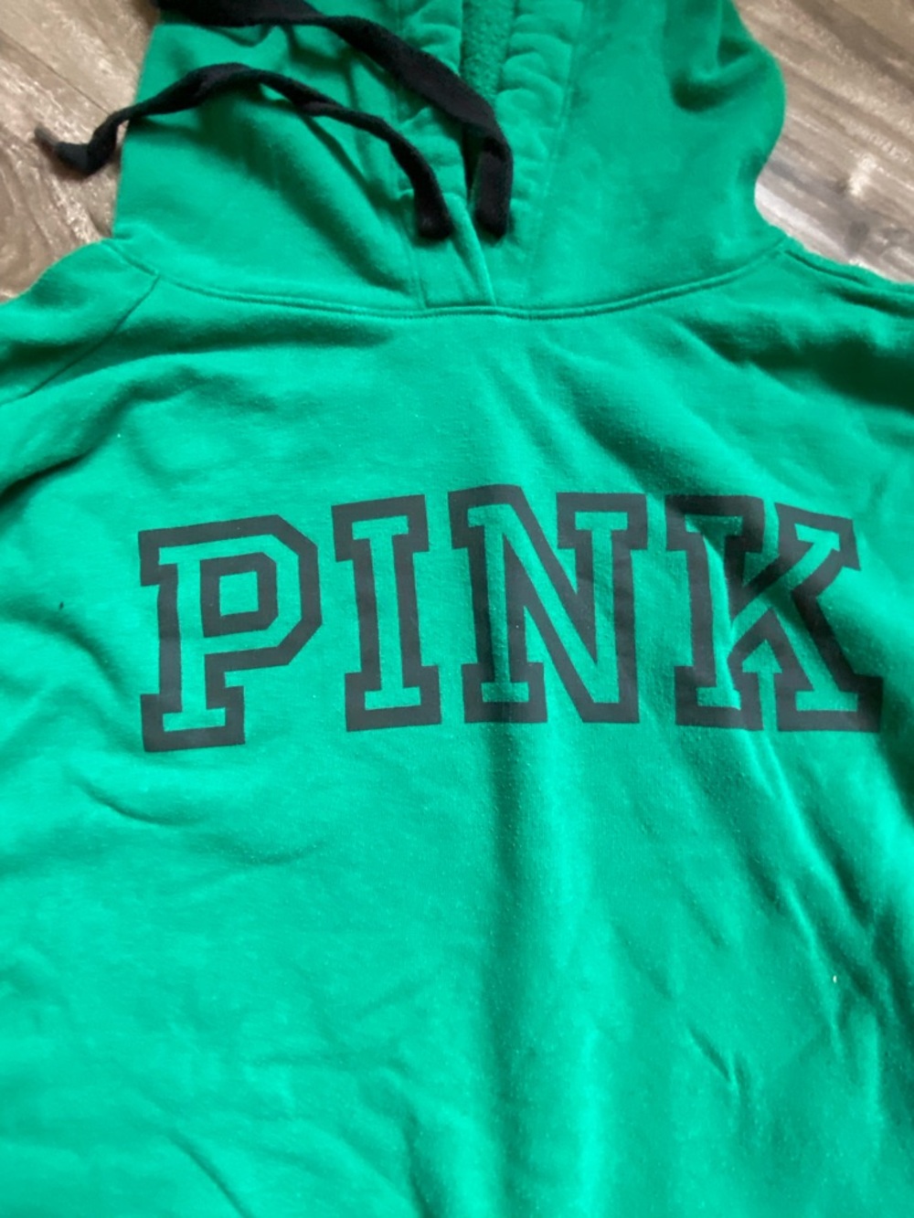 Victoria's Secret PINK Teal Green Pullover Hoodie - Picture 2 of 3